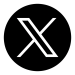 Twitter/X round logo with an X in the center